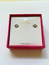 Disney Parks Princess Earrings Sterling Silver with Rhinestones Stud New... - $39.59