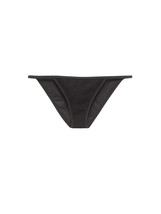 Victoria&#39;s Secret Mesh String Bikini Bottom Solid Black Size Large L NEW... - $18.00