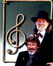 Willie Nelson and Kris Kristofferson 1980&#39;s publicity pose TV special 8x10 photo - £11.58 GBP