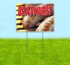 BRATWURST 18x24 Yard Sign Corrugated Plastic Bandit Lawn CARNIVAL FAIR FOOD - £20.49 GBP+