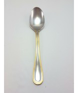 International Silver Royal Bead Gold Solid Serving Spoon Stainless Gold ... - $22.40