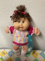 Vintage Cabbage Patch Kid Play Along Girl PA-15 Brown Hair Green Eyes One Tooth - £123.61 GBP