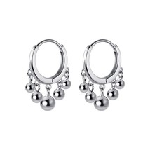 TrustDavis Real 925 Silver  Hoop Earring WaterDrop Clip Earrings For Women Girls - £16.23 GBP