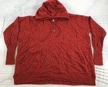J Crew Cashmere Hoodie Womens Large Heathered Red Italian Cashmere Henle... - $46.50