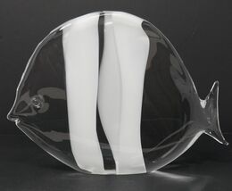 Murano Oggetti Sculptural Glass Fish Art Sculpture Made in Italy - $149.99