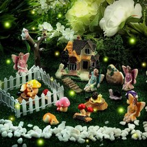 31 Pieces Fairy Garden Accessories Miniatures Fairy House Supplies Girl Fly Wing - £30.80 GBP