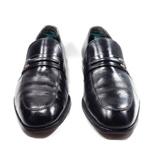 Vintage Florsheim Men Dress Shoe Black Size 8.5 C Apron Toe Horsebit Hipster 70s - £35.59 GBP