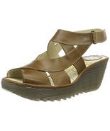 FLY London Yona737Fly Camel Leather Sandal EU 39 - $120.09 CAD