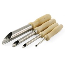Round Hole Cutter 4 Pcs Stainless Steel And Wood Circle Shaping Hole Cut... - £13.17 GBP