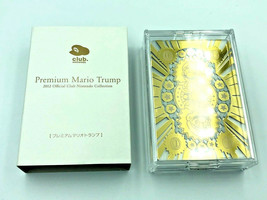 Club Nintendo Premium Mario Trump Playing Cards 2012 gold &amp; clear poker ... - $45.99