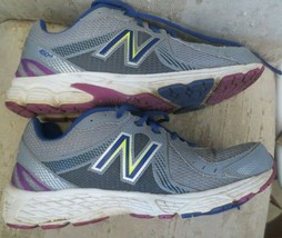New Balance W450GV3 Mesh Running Shoes Women Size 10 Gray Blue Magenta - £18.39 GBP