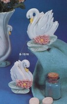 MCM Swan Wall Plaques Ceramic Mold Byron 1516BEAUTIFUL 6.5 &amp; 5.5&quot; Tall - $59.35