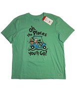 Life is Good Mens Green Oh the Places You Will Go Graphic T-shirt, Size ... - £23.55 GBP