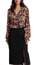 Steve Madden hollis blouse in BROWN MULTI - size S - £39.21 GBP