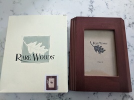 Burnes of Boston Rare Woods 3&quot;1/2x5&quot; Carved edge Wood Picture Frame - £31.69 GBP