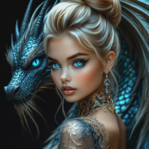 Blue Sapphire Dragon Shifter, Intuition, Spiritual Gifts, Insight, Clair... - $59.99