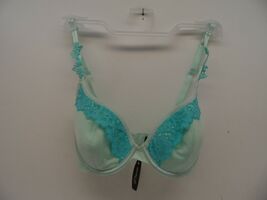 Adore Me Women's Risque Underwire Back Closure Bra 07254 Aqua 30DD - $9.49