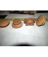 10 PIECES NEW UNFINISHED OAK 2&quot; ROUND WOOD CABINET KNOBS / PULLS KG - $9.95