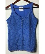 H&amp;M L.O.G.G. WOMENS M BABY BLUE SLEEVE LESS TANK TOP BLOUSE, FREE SHIPPING - £7.88 GBP