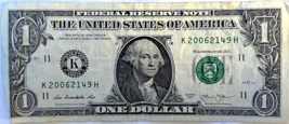$1 One Dollar Bill 20062149, birthday / anniversary January 2, 2006 (fancy) - £7.98 GBP