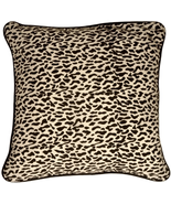 Ocelot Print Cotton Large 22x22 Throw Pillow, Complete with Pillow Insert - £20.70 GBP