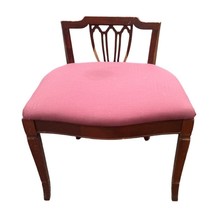 Rare Beautiful Antique Mid Century Classic Vanity Chair Bench Back Rest MCM - $138.69