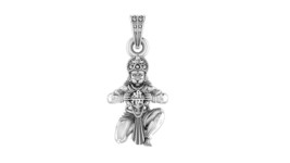 God Hanuman Pendant Pure Silver Lord Bajrang Bali Locket Sterling Silver (92.5% - £23.38 GBP