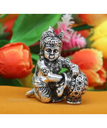 925 sterling silver crawling krishna  statue, figurine, puja article art223 - $5,164.63 MXN