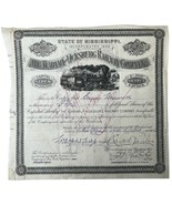 Antique Stock Certificate Alabama Vicksburg Railway Company 1916 Three S... - $950.67 MXN