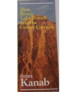 Vintage Zion Bryce Lake Powell &amp; the Grand Canyon from Kanab Utah Map Br... - £2.34 GBP