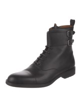 BALLY Alfred.o Leather Combat Boots US 13 New JG23100 - £195.09 GBP
