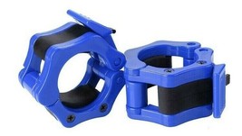 RitFit Pair of 2&quot; Olympic Barbell Locking Clamps, Blue - New  - £9.48 GBP