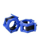 RitFit Pair of 2&quot; Olympic Barbell Locking Clamps, Blue - New  - £9.47 GBP