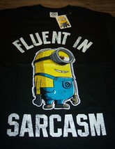 Despicable Me Dave Minion Fluent In Sarcasm T-Shirt Mens Medium New w/ Tag - £15.80 GBP