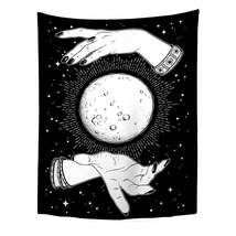 Anyhouz Tapestry Black Hand 230X180 cm Tarot Card Psychedelic Scene Art Hippie B - £47.08 GBP