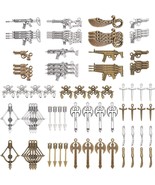 Gun Charms Pistol Weapon Pendants Crossbow Bronze Silver BULK Wholesale ... - $23.17