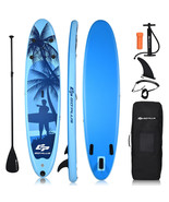 9.8&#39; Inflatable Stand Up Paddle Board W/Carry Bag Adjustable Paddle Adul... - £168.11 GBP
