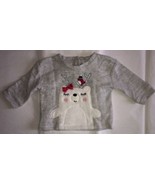 Koala Kids Pretty Bear Reindeer Fleece Long Sleeves Top 3-6M Light Grey ... - $6.99