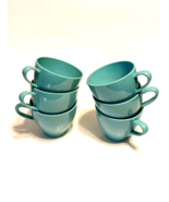 Vintage Prolon Melmac Coffee Tea Cup # 7203 Set Of 6 Turquoise Mid 20th ... - $272.80 MXN
