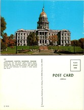Colorado Denver Capitol Building 24 Karat Gold Dome in Autumn Vintage Postcard - £7.51 GBP