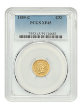 1859-C G$1 PCGS XF45 - £3,663.64 GBP