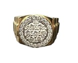 Diamond Men&#39;s Cluster ring 14kt Yellow Gold 400213 - £1,019.36 GBP