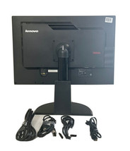 Lenovo L2440pwc 24&quot; LCD Monitor HD DVI VGA 1920x1200, w/Cables - VERY GOOD - £66.61 GBP