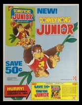 1983 Ralston Donkey Kong Junior Flavored Cereal Circular Coupon Advertis... - $47.45