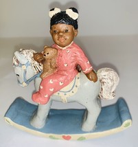 All God&#39;s Childrenby Miss Martha Original Figurine Sally Girl On Rocking Horse - £13.95 GBP