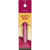 Burt&#39;s Bees 100% Natural Moisturizing Lip Shimmer, Rhubarb, 1 Tube.. - £15.81 GBP