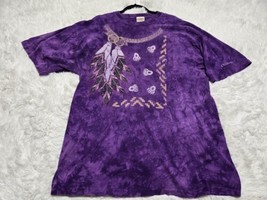 Vintage Ragtops T-Shirt Mens XL Purple Tie Dye Native American Indian Oklahoma - £7.16 GBP