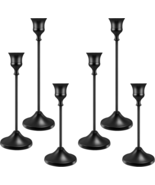 Candlestick Holders 6 PCS Metal Taper Candle Holders,  Black Candle Stic... - $34.36 CAD