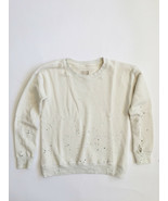 MOTHER Off White THE BIG EASY Destructed TORN Rip SPLATTER Sweatshirt ( ... - $4,481.10 MXN