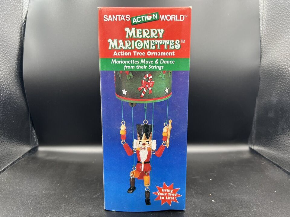 2002 Kurt Adler Santa’s Action World Merry Marionettes Nutcracker, Moves Dances - $37.04